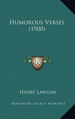 Book cover for Humorous Verses (1900)