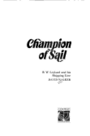 Cover of Champion of Sail