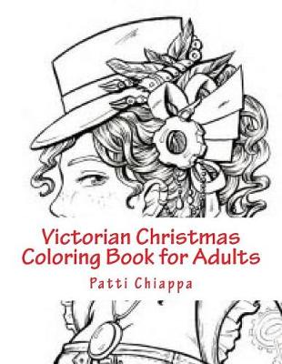 Book cover for Victorian Christmas Coloring Book for Adults