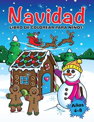 Book cover for Libro de Colorear de Navidad para Ninos