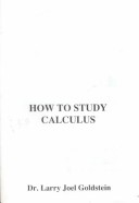Book cover for How To Study Calculus