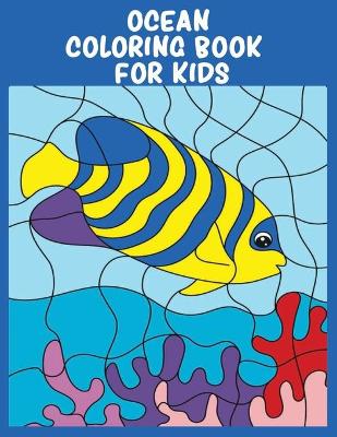 Book cover for Ocean coloring book for kids