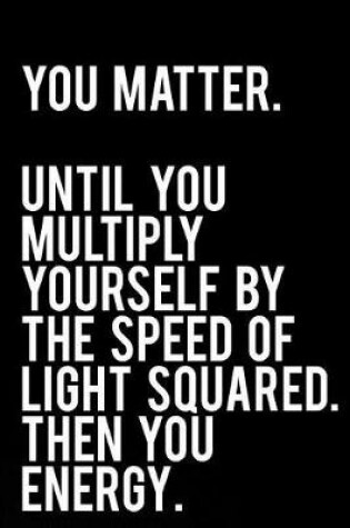 Cover of You Matter Until You Multiply Yourself by the Speed of Light Squared Then You Energy