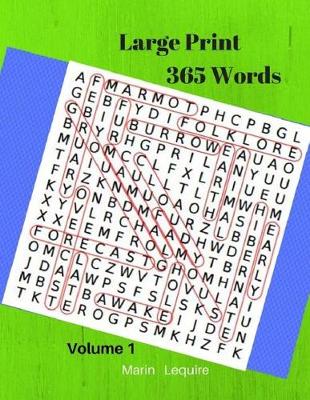 Book cover for Large Print 365 Words Volume1