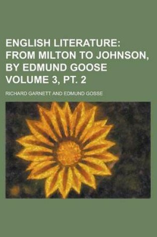 Cover of English Literature Volume 3, PT. 2