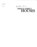 Cover of Single Family Houses