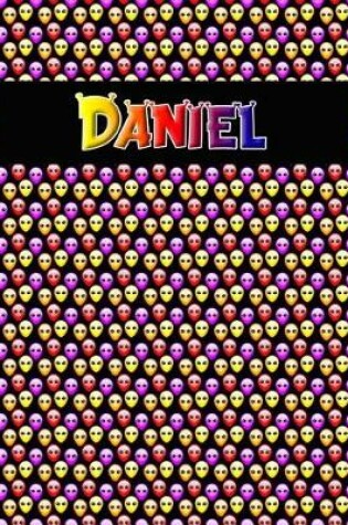 Cover of 120 Page Handwriting Practice Book with Colorful Alien Cover Daniel