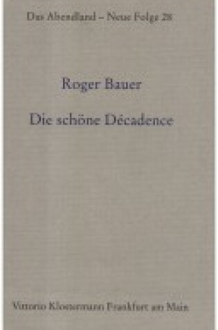 Cover of Die Schone Decadence