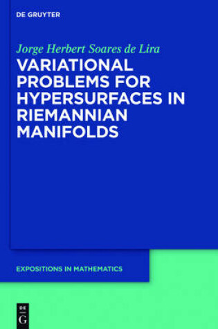 Cover of Variational Problems for Hypersurfaces in Riemannian Manifolds