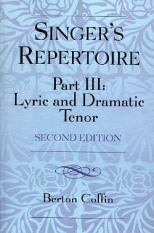 Cover of The Singer's Repertoire, Part III