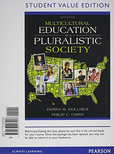 Book cover for Multicultural Education in a Pluralistic Society, Student Value Edition Plus New Myeducationlab with Pearson Etext -- Access Card Package