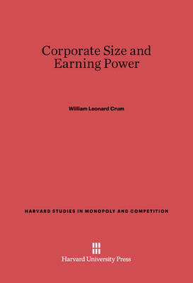 Book cover for Corporate Size and Earning Power