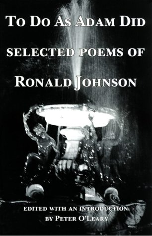 Book cover for To Do as Adam Did: Selected Poems of Ronald Johnson