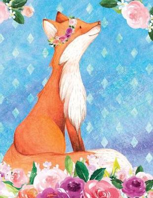 Cover of My Big Fat Journal Notebook For Animal Lovers Red Fox In Flowers