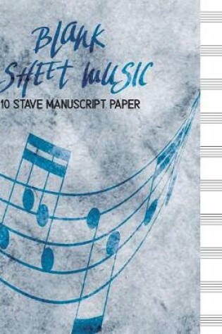 Cover of Blank Sheet Music 10 Stave Manuscript Paper