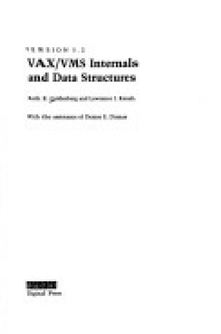 Cover of VAX/VMS Internals and Data Structures