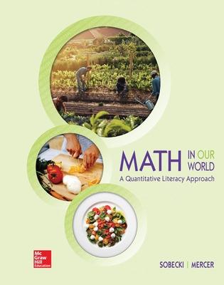 Book cover for Loose Leaf for Math in Our World: A Quantitative Literacy Approach