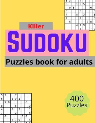 Book cover for Killer sudoku puzzles book for adults