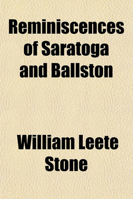 Book cover for Reminiscences of Saratoga and Ballston