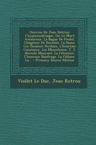 Cover of Oeuvres de Jean Rotrou