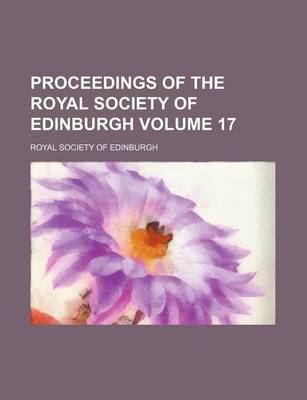 Book cover for Proceedings of the Royal Society of Edinburgh Volume 17