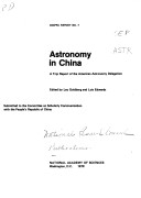 Book cover for Astronomy in China