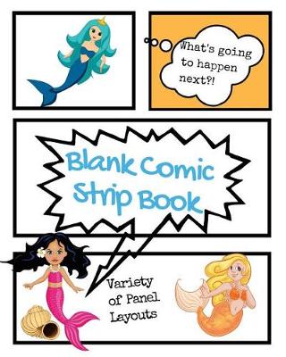 Book cover for Blank Comic Strip Book Mermaids