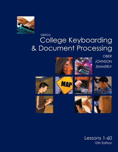 Book cover for Gregg College Keyboarding & Document Processing (Gdp), Lessons 1-60 Text