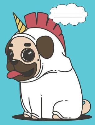 Book cover for Unicorn Pug Composition Notebook