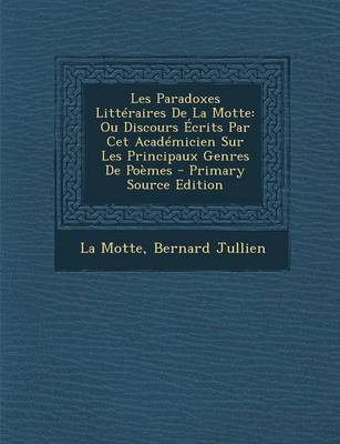 Book cover for Les Paradoxes Litteraires de la Motte