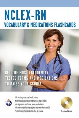 Book cover for NCLEX-RN Vocabulary and Medications Flashcard Book W/ CD