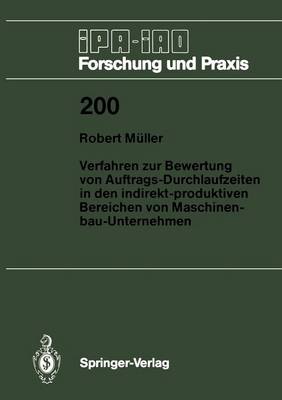 Book cover for Verfahren zur Bewertung von Auftrags-Durchlaufzeiten in den indirekt-produktiven Bereichen von Maschinenbau-Unternehmen