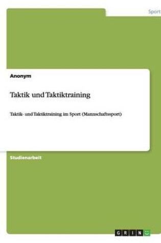 Cover of Taktik und Taktiktraining