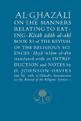 Cover of Al-Ghazali on the Manners Related to Eating