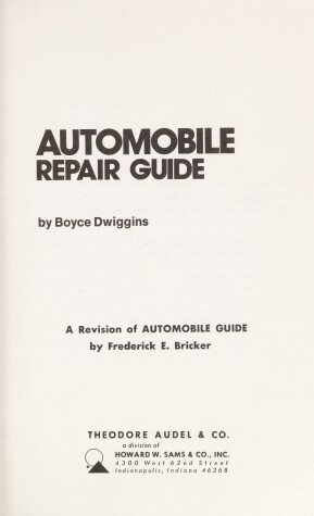 Book cover for Automobile Repair Guide