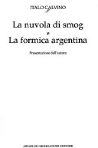 Cover of La nuvola di smog/La formica argentina