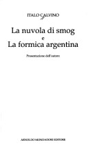 Book cover for La nuvola di smog/La formica argentina