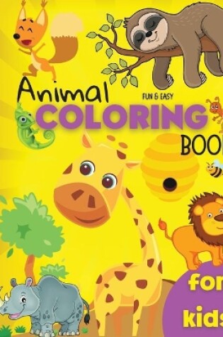 Cover of Fun&easy Animal Coloring Book for Kids