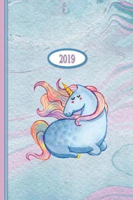 Book cover for 2019 Planner - Blue Unicorn