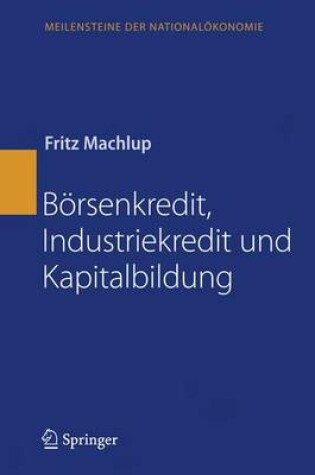 Cover of BO Rsenkredit, Industriekredit Und Kapitalbildung