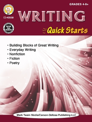 Book cover for Writing Quick Starts Workbook, Grades 4 - 12