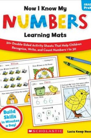 Cover of Now I Know My Numbers Learning Mats, Grades PreK-1