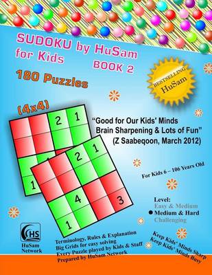 Book cover for Sudoku by Husam for Kids Book 2 ( 180 Puzzles, 4x4 )