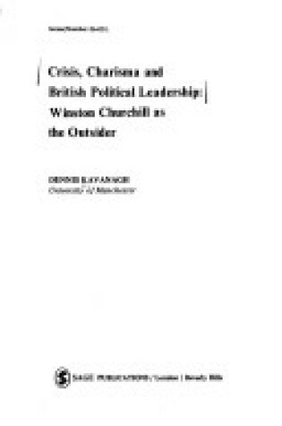 Cover of Crisis, Charisma and British Political Leadership