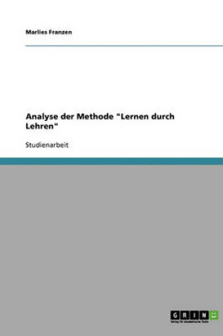 Cover of Analyse Der Methode Lernen Durch Lehren