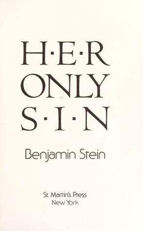 Book cover for Her Only Sin