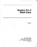 Book cover for Quattro Pro 3 Made Easy