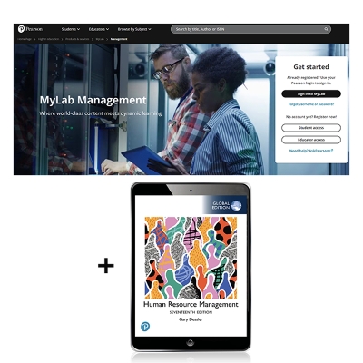 Book cover for MyLab Management with Pearson eText for Human Resource Management, Global Edition