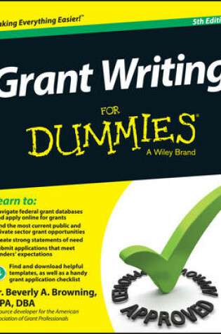 Cover of Grant Writing for Dummies, 5th Edition
