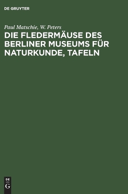 Book cover for Die Flederm�use Des Berliner Museums F�r Naturkunde, Tafeln